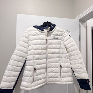 Tommy Hilfiger White and Navy Quilted Jacket